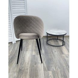 Стул MAX латте #25, велюр / черный каркас М-City