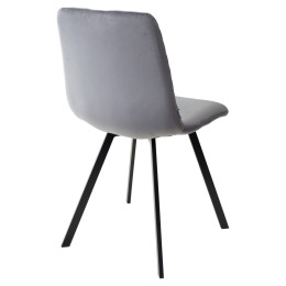 Стул ELODIE BLUVEL-14 серый, велюр/ черный каркас М-City