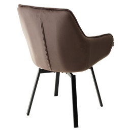 Стул MAVERICK BLUVEL-38 LATTE/ черный каркас, поворот.360 град. М-City