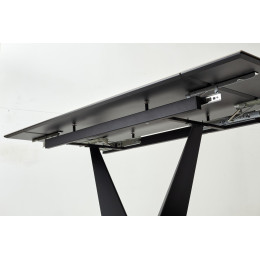 Стол Ниагара 140 Темный беж, керамика / черный каркас М-City