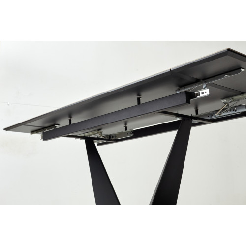 Стол Ниагара 140 Темный беж, керамика / черный каркас М-City