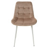 Стул ХОФМАН, цвет капучино #H65, велюр / белый каркас 4 шт./1 к М-City