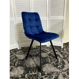 Стул CHILLI SQUARE BLUVEL-86 NAVY BLUE, велюр М-City