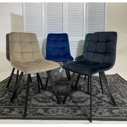 Стул CHILLI SQUARE BLUVEL-86 NAVY BLUE, велюр М-City