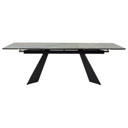 Стол Купер 160 ШТОРМ, стекло / ЧЕРНЫЙ М-City