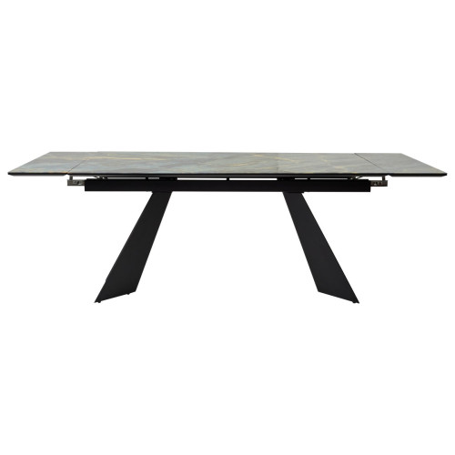 Стол Купер 160 ШТОРМ, стекло / ЧЕРНЫЙ М-City