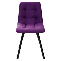 Стул CHILLI-Q SQUARE фиолетовый #H38, велюр / черный каркас М-City