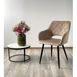 Стул ALLY BLUVEL-40 бежевый / черный каркас, M-City