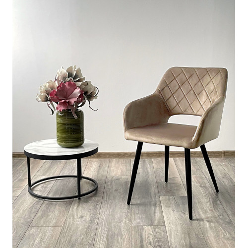 Стул ALLY BLUVEL-40 бежевый / черный каркас, M-City