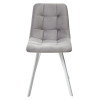 Стул CHILLI-Q SQUARE светло-серый #26, велюр / белый каркас М-City