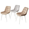 Стул ХОФМАН, цвет капучино #H65, велюр / белый каркас 4 шт./1 к М-City