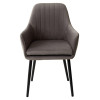 Стул Роден Premier 25 Серый, велюр / черный каркас M-City