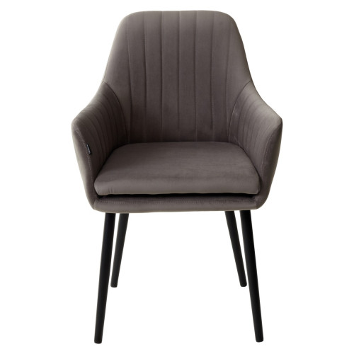 Стул Роден Premier 25 Серый, велюр / черный каркас M-City