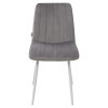 Стул DUBLIN G108-13 серебристо-серый, велюр / белый каркас М-City