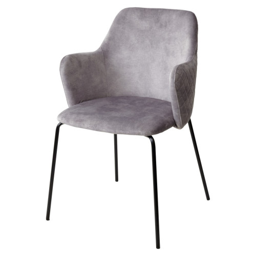 Стул AMARETTO VBP203 античный серебристо-серый/ черный каркас, М-City