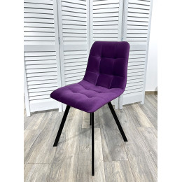 Стул CHILLI-Q SQUARE фиолетовый #H38, велюр / черный каркас М-City