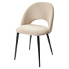 Стул MAX бежевый #5, велюр / черный каркас М-City