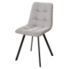 Стул CHILLI-Q SQUARE светло-серый #H09, велюр / черный каркас М-City