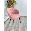 Стул Зефир Teddy 026 Розовый, велюр / черный каркас M-City БЕЗ НДС