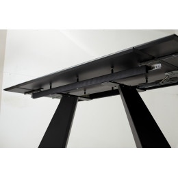 Стол Купер 160 ШТОРМ, стекло / ЧЕРНЫЙ М-City