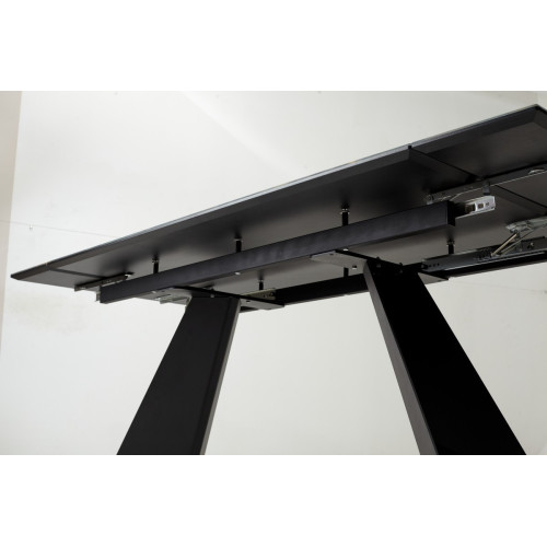 Стол Купер 160 ШТОРМ, стекло / ЧЕРНЫЙ М-City