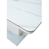 Стол ALTA 140 GREY-WHITE MARBLE/ WHITE глазурованное стекло М-City