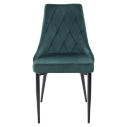 Стул NEPAL BLUVEL-78 GREEN/ черный каркас, велюр M-City