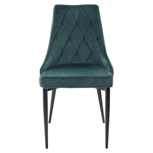 Стул NEPAL BLUVEL-78 GREEN/ черный каркас, велюр M-City