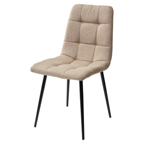 Стул ДИЛАН, цвет темно-бежевый #08, ткань / черный каркас М-City