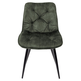 Стул MONACO 912-04 серо-зеленый, велюр/черный каркас M-City