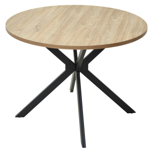 Стол ВЕГА D110 раскладной Дуб Канзас/ черный каркас М-City