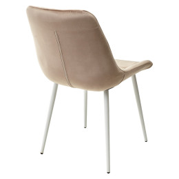 Стул ХОФМАН, цвет капучино #H65, велюр / белый каркас 4 шт./1 к М-City