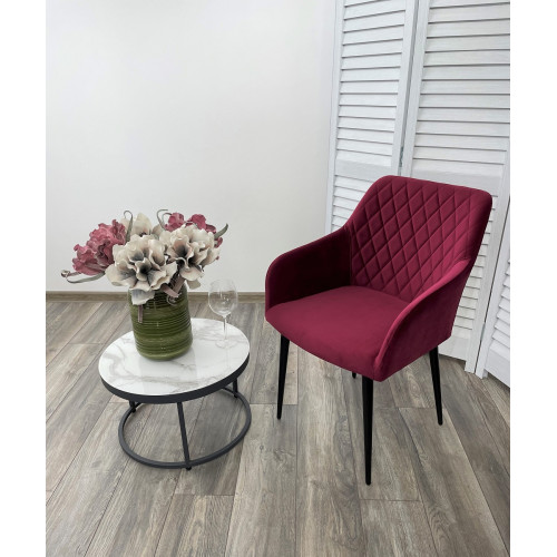 Стул BRANDY-X ВИННЫЙ #16, велюр / черный каркас М-City