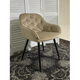 Стул BREEZE BLUVEL-40 BEIGE/ черный каркас, велюр М-City