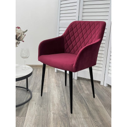 Стул BRANDY-X ВИННЫЙ #16, велюр / черный каркас М-City