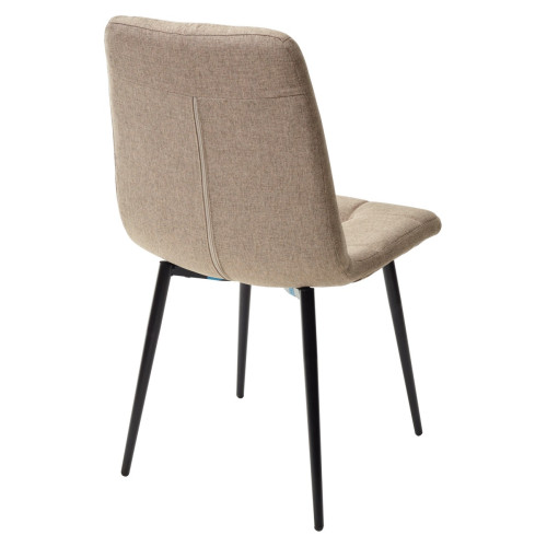 Стул ДИЛАН, цвет темно-бежевый #08, ткань / черный каркас М-City