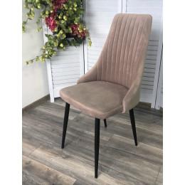 Стул Руссо Premier 09 Серо-коричневый, велюр / черный каркас M-City БЕЗ НДС