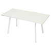 Стол ФИН 120 Латте, стекло/ Белый каркас М-City