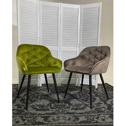 Стул BREEZE BLUVEL-75 OLIVA/ черный каркас, велюр М-City