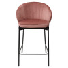 Полубарный стул WENDY BLUVEL-52 PINK (H=65cm), велюр М-City
