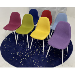 Стул CASSIOPEIA G064-38 серо-голубая ткань/ белый каркас М-City