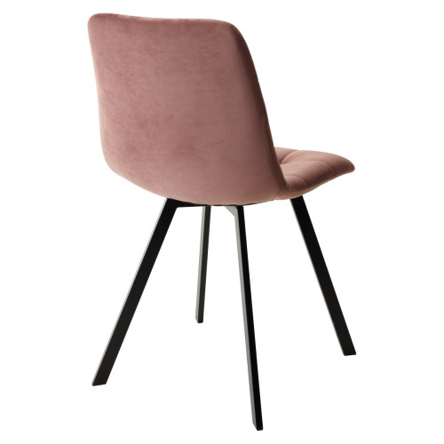 Стул CHILLI-Q SQUARE розовый #15, велюр / черный каркас М-City