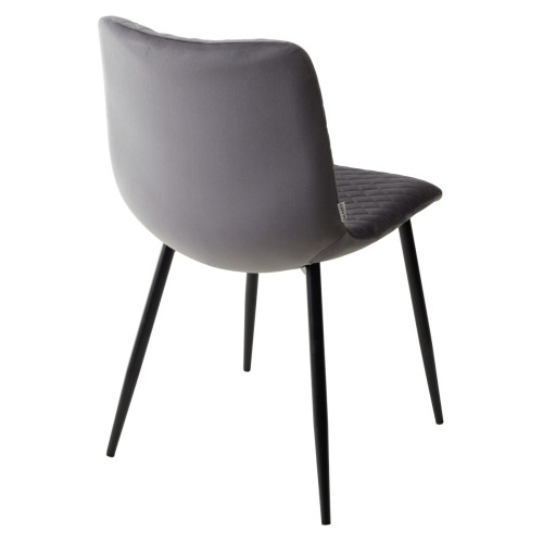 Стул TINTIN BLUVEL-14 GREY / черный каркас М-City