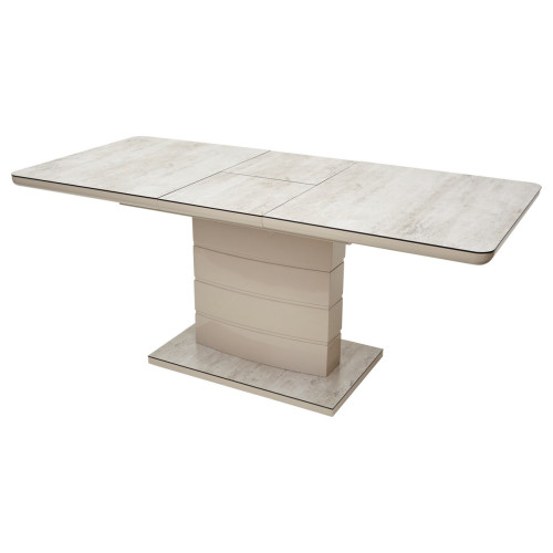 Стол ALTA 140 BEIGE/ CAPPUCINO глазурованное стекло М-City