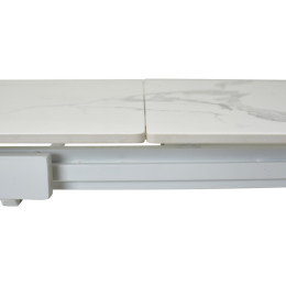 Стол CORNER 120 GLOSS STATUARIO WHITE SINTERED STONE / WHITE М-City