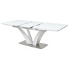 Стол FREYA 160 WHITE GLASS белый глянец М-City