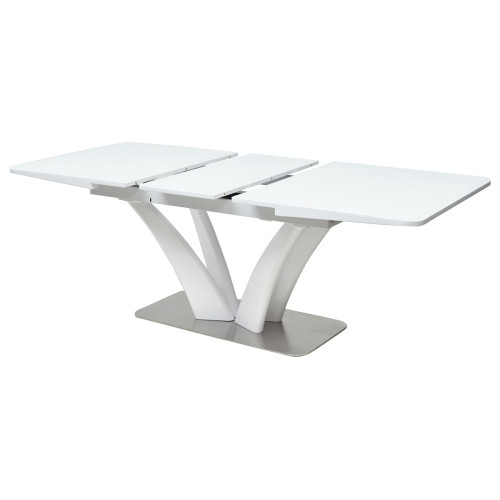 Стол FREYA 160 WHITE GLASS белый глянец М-City