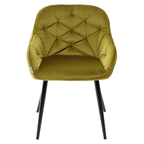 Стул BREEZE BLUVEL-75 OLIVA/ черный каркас, велюр М-City