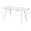 Стол ФИН 120 Латте, стекло/ Белый каркас М-City