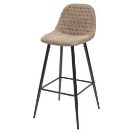 Барный стул LION BAR PK-01 серо-коричневый, ткань микрофибра PK-01 М-City